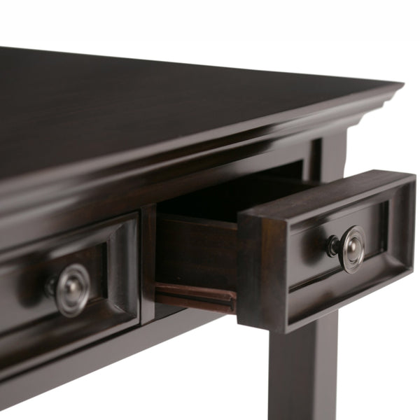 English Elm Amherst Solid Wood Desk in Hickory Brown - 54" Transitional Home Office Desk with Drawers & Keyboard Tray B136P159429