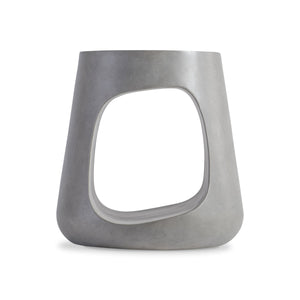 Bernhardt Bernhardt Sereno Sculptural Round Side Table — Lightweight Cast Resin Sasso Finish, Adjustable Glides For Stability 329123