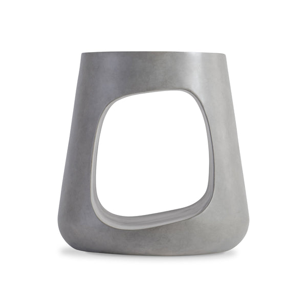 Bernhardt Bernhardt Sereno Sculptural Round Side Table — Lightweight Cast Resin Sasso Finish, Adjustable Glides For Stability 329123