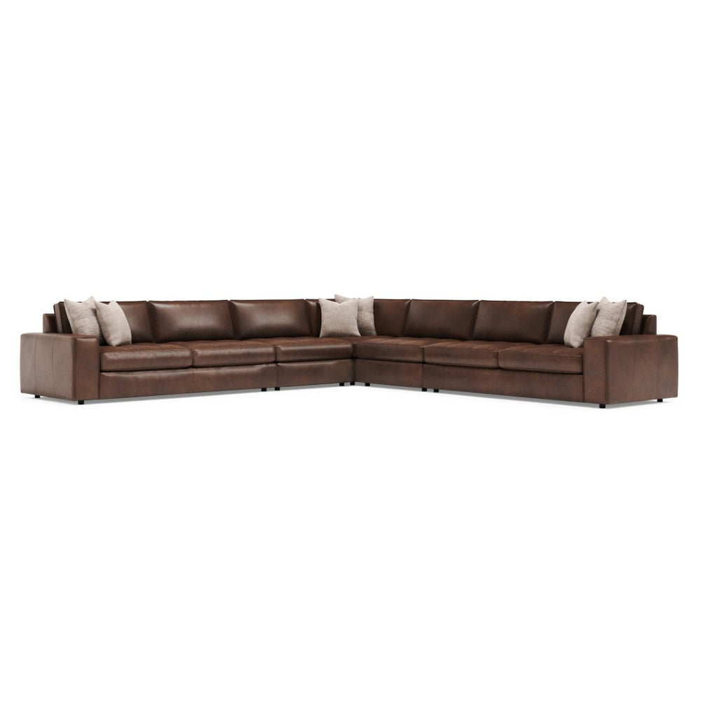 Bernhardt Bernhardt Nest Premium Leather Sectional Sofa with Deep Cushions for Modern Living K2243