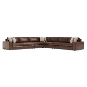 Bernhardt Bernhardt Nest Premium Leather Sectional Sofa with Deep Cushions for Modern Living K2243