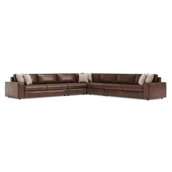 Bernhardt Bernhardt Nest Premium Leather Sectional Sofa with Deep Cushions for Modern Living K2243