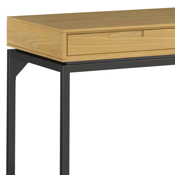 English Elm Banting Mid Century Wide Desk - Stylish Oak Veneer With Ample Storage For Home Office & More B136P158462