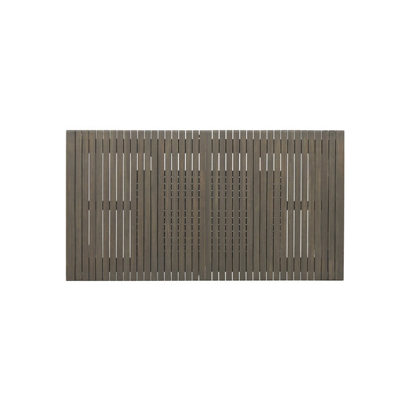 English Elm Outdoor Expandable Acacia Hardwood Dining Table with Slatted Top for Patio Spaces 62908.00GRY