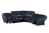 Parker House Parker Living Axel - Admiral 6 Modular Piece Power Reclining Sectional with Power Adjustable Headrests Admiral 83% Polyester, 17% PU (W) MAXE-PACKA(H)-ADM