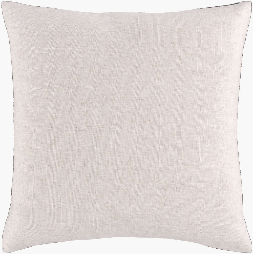 Surya Simple Stripe 18"X18" Accent Pillow - Rustic Charm, Cozy Vibes, Durable Woven Design For Home Decor Ivory Polyester,Linen Js009-2222p