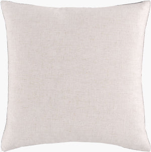 Surya Simple Stripe 18"X18" Accent Pillow - Rustic Charm, Cozy Vibes, Durable Woven Design For Home Decor Ivory Polyester,Linen Js009-2222p