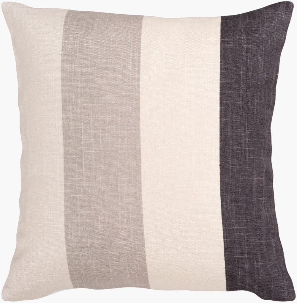 Surya Simple Stripe Woven Viscose Linen Blend Throw Pillow for Farmhouse Living Rooms JS011-2222