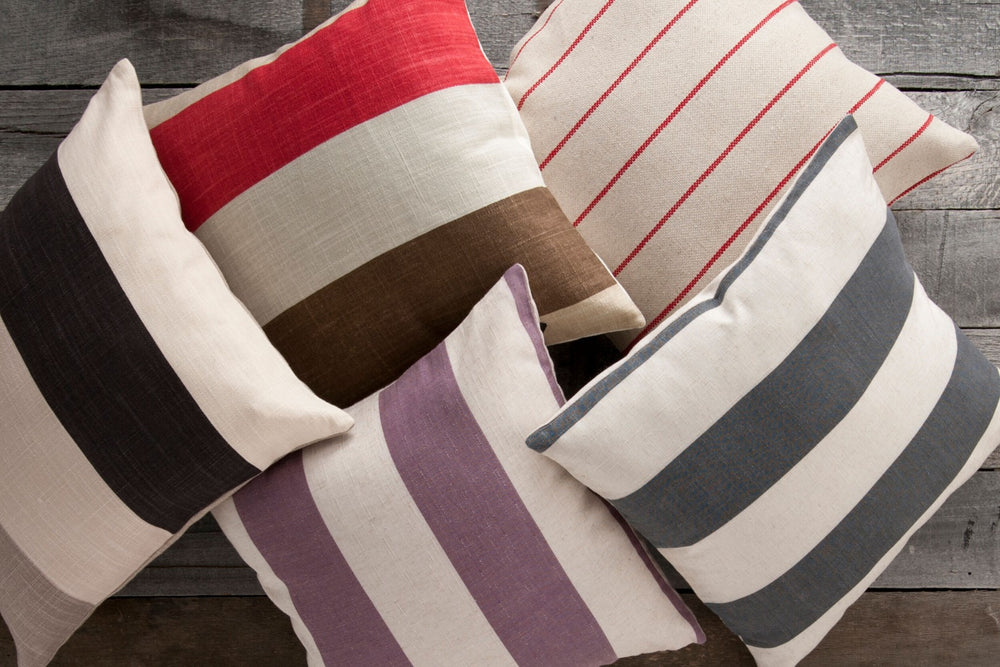 Surya Simple Stripe Woven Viscose Linen Blend Accent Pillow for Farmhouse or Boho Decor JS011-2222P