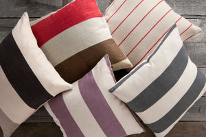 Surya Simple Stripe Woven Viscose Linen Blend Throw Pillow for Farmhouse Living Rooms JS011-2222