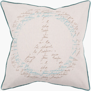 Surya Decorative Accent Pillow Js-050: 18" X 18" Stylish Dot Pattern Cushion For Home Decor Flair Aqua Cotton,Linen Js050-1818d