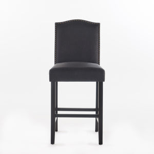 English Elm Christopher Knight Home® - Set of 2 Upholstered Counter Height Barstools with Nailhead Trim, Plush Fabric Comfort & Sturdy Legs Grey 62369.00
