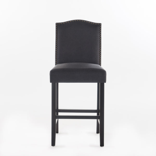 English Elm Christopher Knight Home® - Set of 2 Upholstered Counter Height Barstools with Nailhead Trim, Plush Fabric Comfort & Sturdy Legs Grey 62369.00