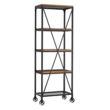 Homelegance By Top-Line Delano Industrial Modern Rustic 26-inch Bookcase Brown Wood