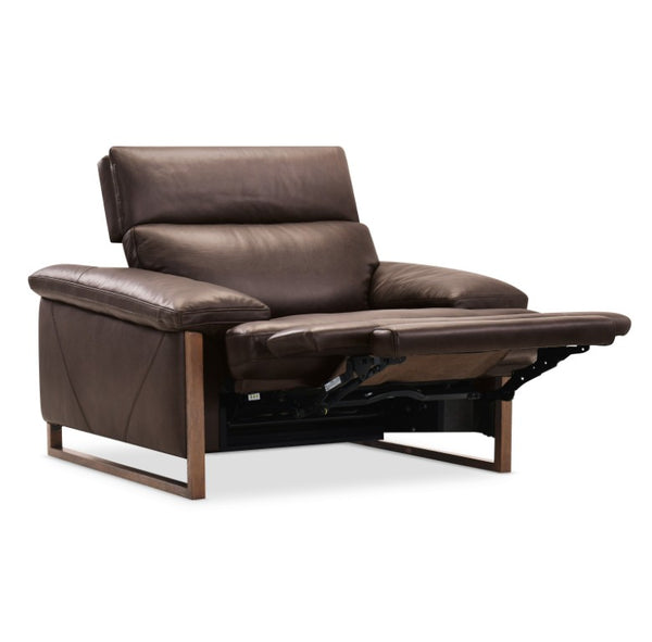 Hooker Furniture Jericho Oversized Power Recliner In Dallas Americano Leather With Power Headrest, Sleigh Frame Elegance SS461-PH1-089