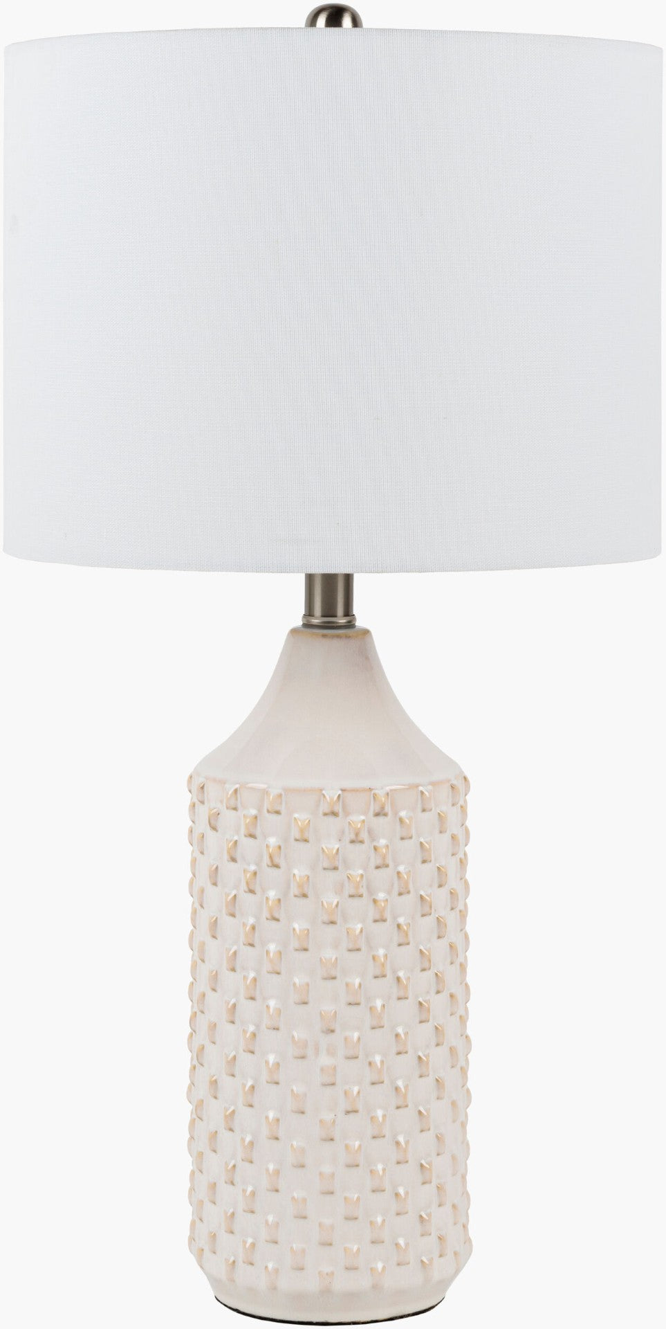 Livabliss Jessore Ceramic Base Table Lamp with Linen Shade for Eclectic Living Spaces JSE-001