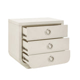 Brighton 3-Drawer Nightstand with USB Port White, North Star Finish P378140 Pulaski Furniture