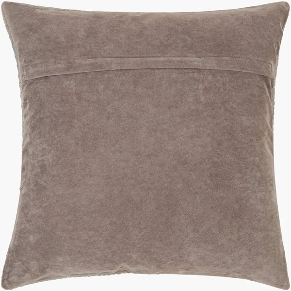 Surya Joshua 18" X 18" Cottage-style Accent Pillow Cover - Durable Leather & Polyester Blend, Unique Charm Taupe Leather,Polyester Jsh001-1818d