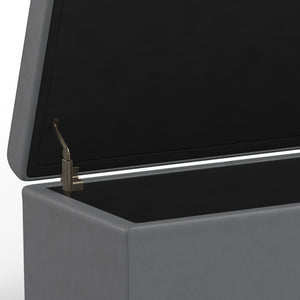 English Elm Avalon Extra Large Storage Ottoman Bench In Stone Grey – Stylish Seating & Hidden Storage Solution B136P158657