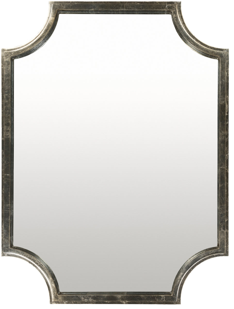Joslyn JSL-002 40"H x 30"W x 2"D Accent Mirror JSL002-3040  Frame: Metallic - Silver Surya