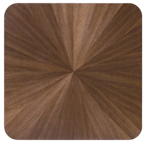 Hooker Furniture Eleana Square Walnut Veneer Cocktail Table with Bronze Accents for Modern Living 7252-80410-85