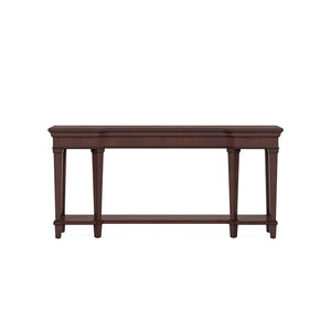 A.R.T. Furniture Revival Console Table In Napa Mahogany – Traditional Elegance With Beaded Trim & Lower Shelf Storage Brown Rubberwood Solids,Quarter Mahogany Veneer,Resin 328307-1730