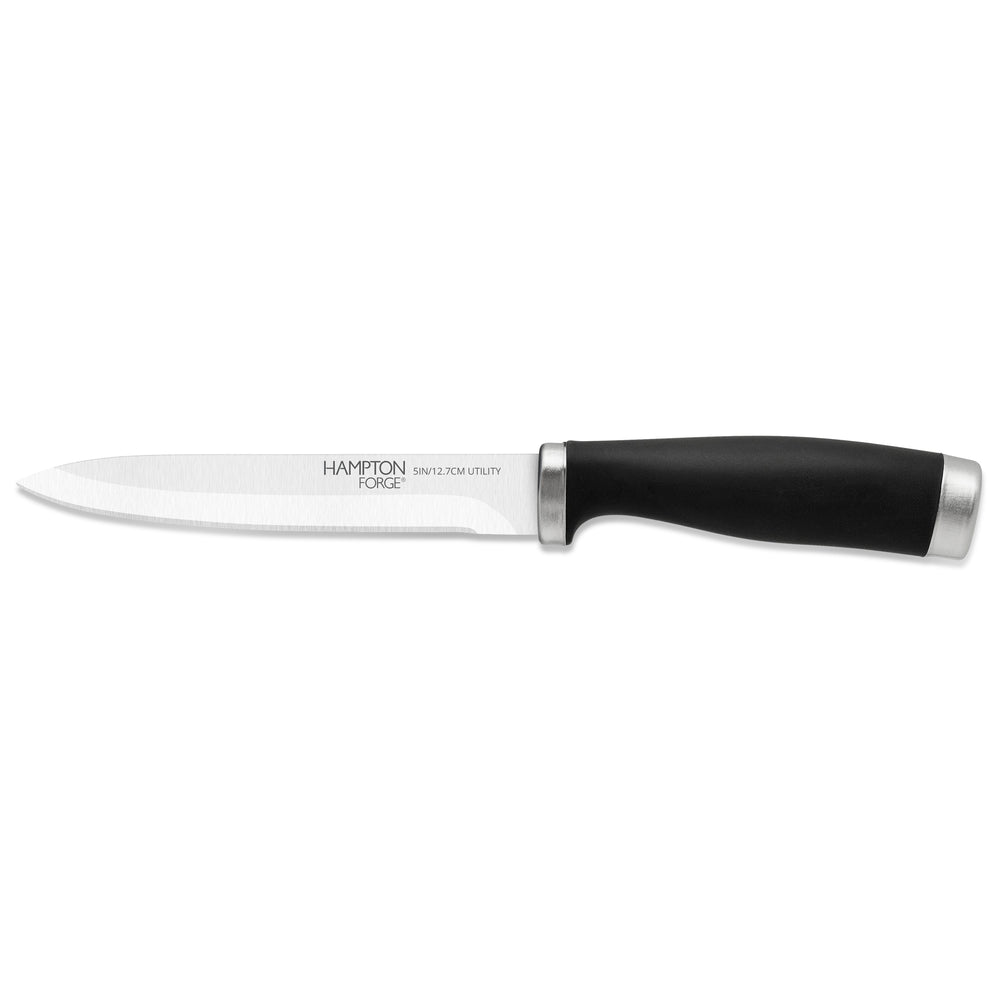 Lenox Hampton Forge Epicure 5" Utility/Frosted Blade Guard Pkg Black, BLACK MULTI HMC01A14BG