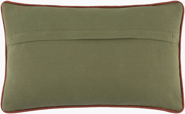 Surya Junglesque 18"L X 18"W Exotic Cotton Accent Pillow - Wildly Stylish Decor For Any Living Space Dark Green Cotton,Cotton Jsq001-2020