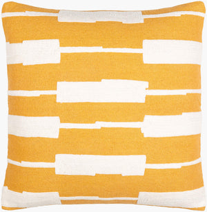 Surya Jason Wu Jsw-001 18" Accent Pillow - Stylish Cotton Decor Piece For Modern Home Spaces, Durable & Chic Saffron Cotton,Cotton Jsw001-2020d