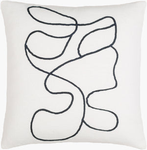 Surya Jason Wu Jsw-001 18" Accent Pillow - Stylish Cotton Decor Piece For Modern Home Spaces, Durable & Chic White Cotton,Cotton Jsw005-2020p
