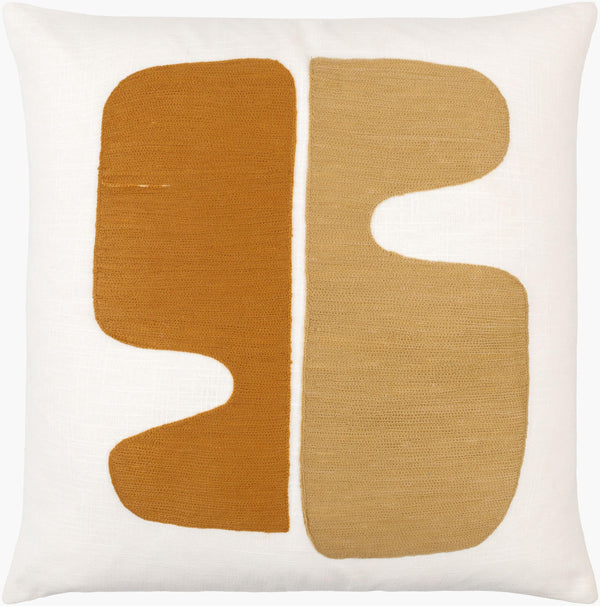 Surya Jason Wu Jsw-001 18" Accent Pillow - Stylish Cotton Decor Piece For Modern Home Spaces, Durable & Chic White Cotton,Cotton Jsw008-2020
