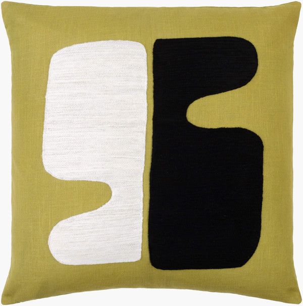 Surya Jason Wu Jsw-001 18" Accent Pillow - Stylish Cotton Decor Piece For Modern Home Spaces, Durable & Chic Olive Cotton,Cotton Jsw009-1818
