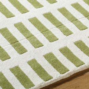 Surya Jason Wu Jsw-1000 Hand-tufted 2' X 3' Rug - Affordable Luxury With Natural Charm For Any Space Sage Green Wool Jsw1001-23