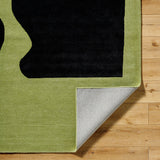 Jason Wu JSW-1002 8'10" x 12' Handmade Rug JSW1002-81012  Prairie Dust, Jet Black, Black Surya