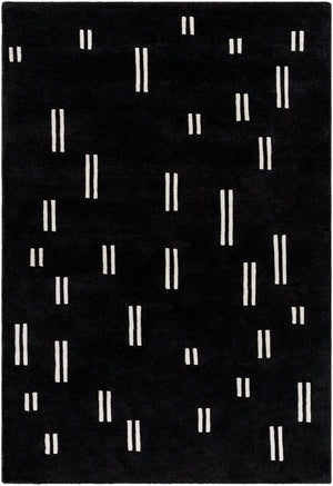 Jason Wu JSW-1004 8'10" x 12' Handmade Rug JSW1004-81012  Jet Black, Light Silver Surya