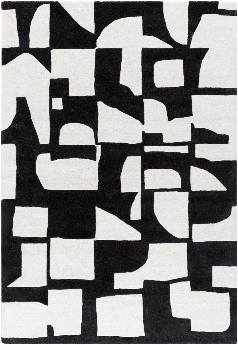 Jason Wu JSW-1005 8'10" x 12' Handmade Rug JSW1005-81012  Light Silver, Black Surya