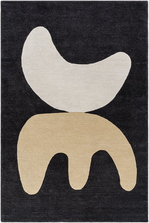 Jason Wu JSW-1007 8'10" x 12' Handmade Rug JSW1007-81012  Black, Natural, Camel Surya