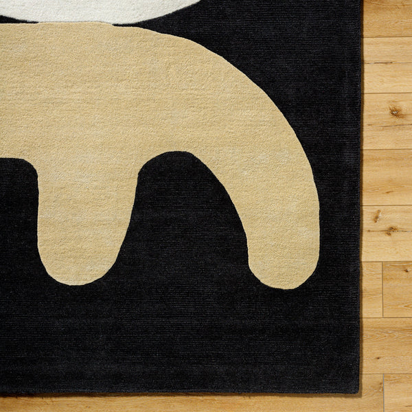 Jason Wu JSW-1007 8'10" x 12' Handmade Rug JSW1007-81012  Black, Natural, Camel Surya