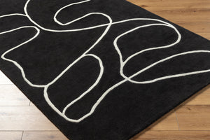 Surya Jason Wu Jsw-1000 Hand-tufted 2' X 3' Rug - Affordable Luxury With Natural Charm For Any Space Charcoal Wool Jsw1008-23