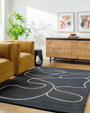 Jason Wu JSW-1008 8'10" x 12' Handmade Rug JSW1008-81012  Black, Ash Surya