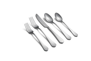 Lenox Cambridge Posy Satin 20-Piece Flatware Set Metallic, STAINLESS METAL 896008