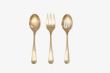 Cambridge Rhiannon 3-Piece Champagne Gold Serving Set, Stainless Steel, Dishwasher Safe