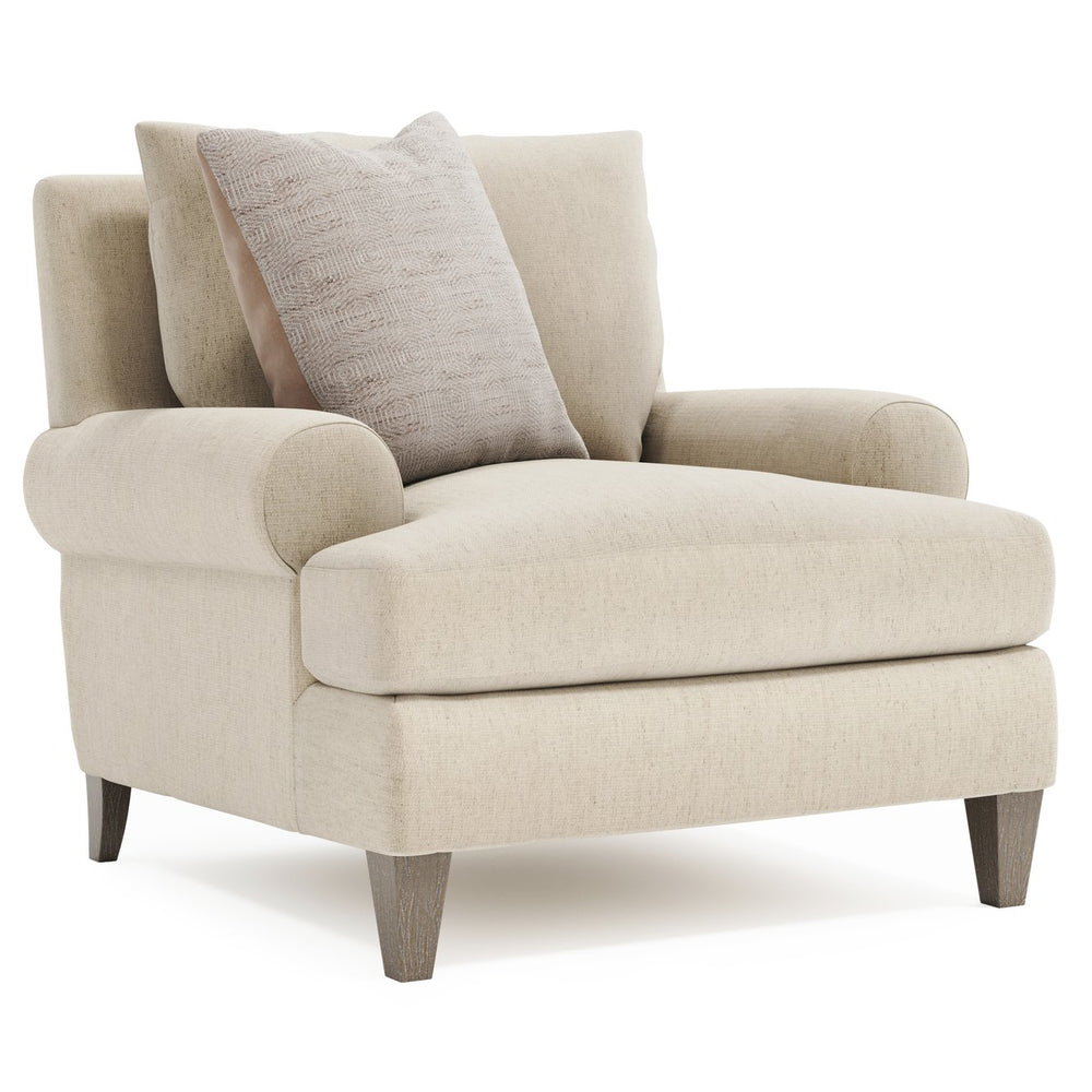 Bernhardt Bernhardt Isabella Chair — Plush European-Style Seating, Rolled Arms, Toss Pillows, Customizable Finish - Made to Order P4612A