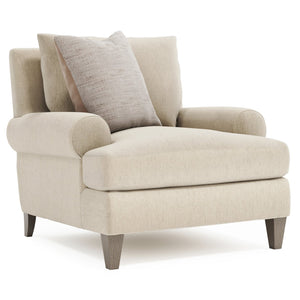 Bernhardt Bernhardt Isabella Chair — Plush European-Style Seating, Rolled Arms, Toss Pillows, Customizable Finish - Made to Order P4612A