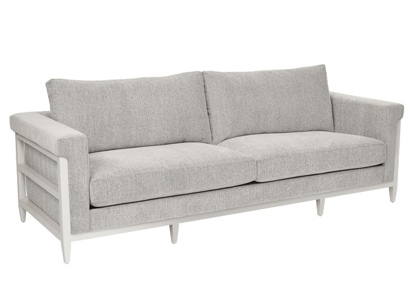 A.R.T. Furniture Atlas Sofa 100'' - Transitional Design With Fleur De Sel Finish, Cozy Chenille Fabric, And Comfort White Fabric In A Polyester,Chenille Blend,In A Gray And Beige Coloration 762521-5824