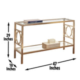 English Elm Steve Silver - Olympia - Sofa Table - Gold