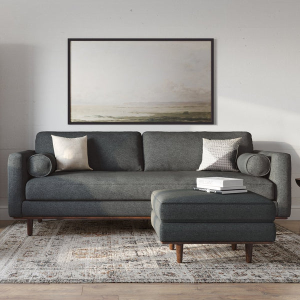 English Elm Morrison 89" Sofa - Charcoal Grey - Handcrafted Mid-Century Modern Comfort With Sustainable Style B136P159631