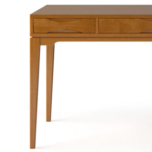 English Elm Harper Mid-Century Modern Desk In Light Golden Brown - Stylish Storage & Workspace For Home Or Office B136P158720