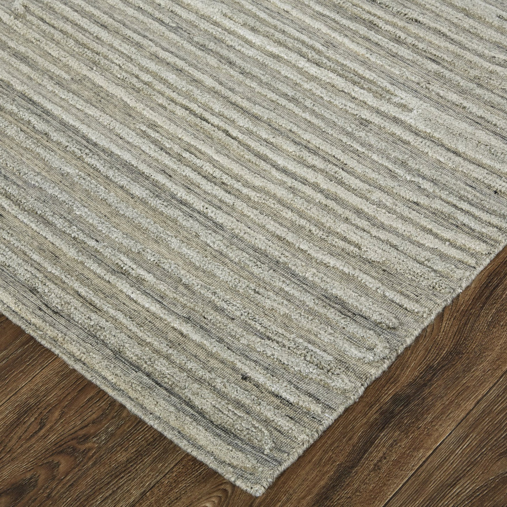 Feizy Rugs Braeside Hand Woven Viscose/Wool Abstract High-low Pile Rug - Sophisticated Style For Any Home Taupe,Gray Viscose,Wool T13t8005nat000i36