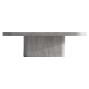 Bernhardt Bernhardt Marcato Cerused Greige Cocktail Table With Dark Graphite Metal Inlay — Modern Pedestal Style 497021